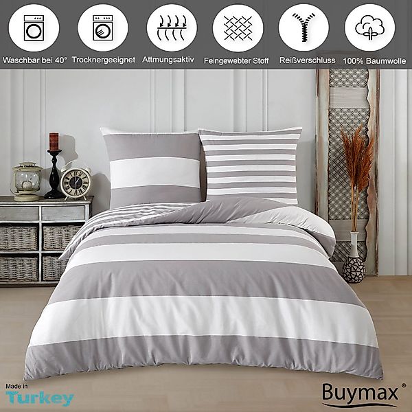 Buymax Bettwäsche Aspara Bettbezug Set 100% günstig online kaufen