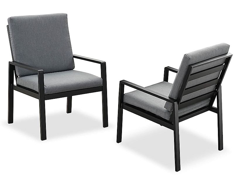 MeXo Gartenlounge-Set Alu Gartenmöbel-Sets Gartenstuhl, (2-tlg., 2 Esszimme günstig online kaufen