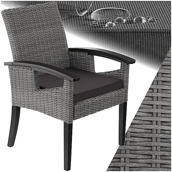 tectake Rattanstuhl Rattan Stuhl (Set, 1 günstig online kaufen