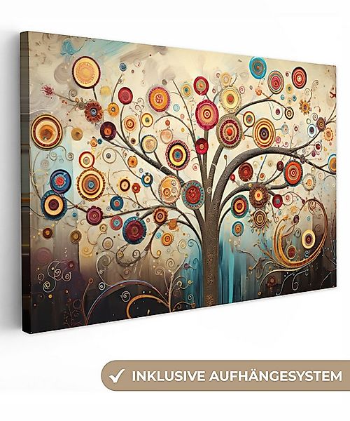 OneMillionCanvasses® Leinwandbild Baum - Abstrakt - Farbe - Lebensbaum - bö günstig online kaufen