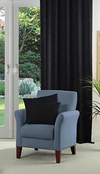 Wirth Vorhang "Java" Kräuselband 1 Stk. tlg. dark blue denim günstig online kaufen