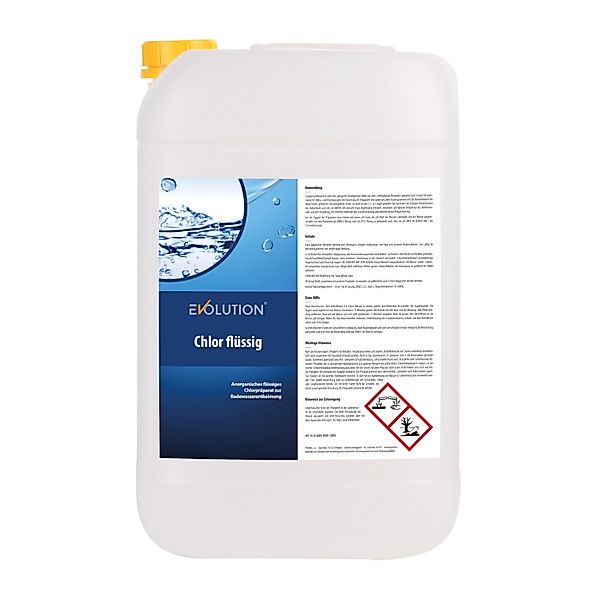 Evolution Chlor Flüssig 25 kg Desinfektion Für Dosieranlagen Schwimmbad Poo günstig online kaufen