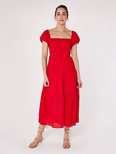Apricot Midikleid Self Check Midi Dress, mit Etagenoptik günstig online kaufen