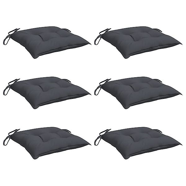 vidaXL Sitzauflage Stuhlkissen 6 Stk. Anthrazit günstig online kaufen