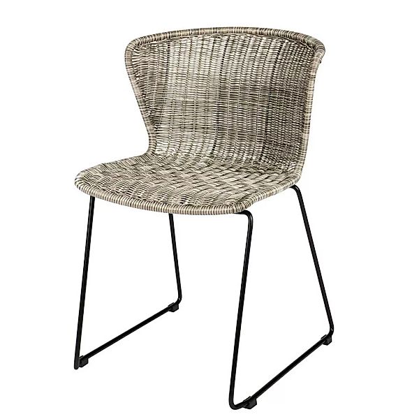 Geflecht Stühle aus Kunstrattan Metall (2er Set) günstig online kaufen