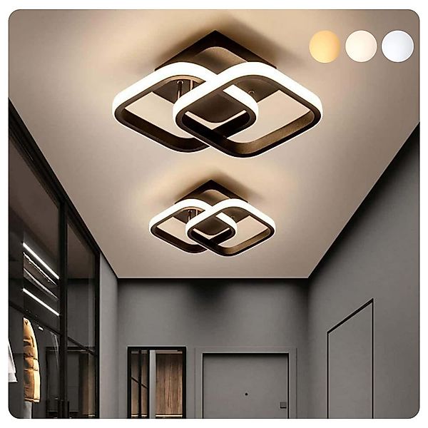 Forrlite Deckenleuchten LED Dimmbar Deckenleuchte 3-Farbige Decken-Lampe, günstig online kaufen