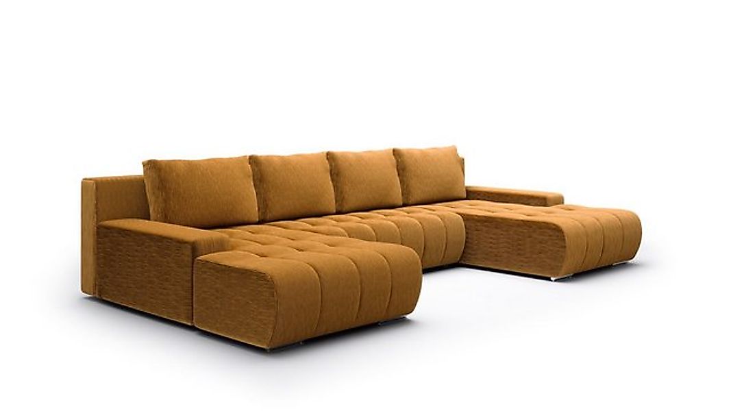 Fun Möbel Wohnlandschaft Sofa mit Schlaffunktion VOGAR in Stoff, inkl. Bett günstig online kaufen