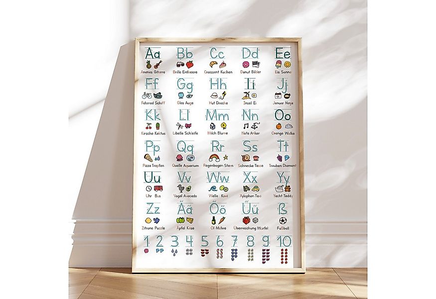 MeinBaby123® Poster Grundschrift Lernposter, ABC Alphabet Poster Kinder, Ki günstig online kaufen