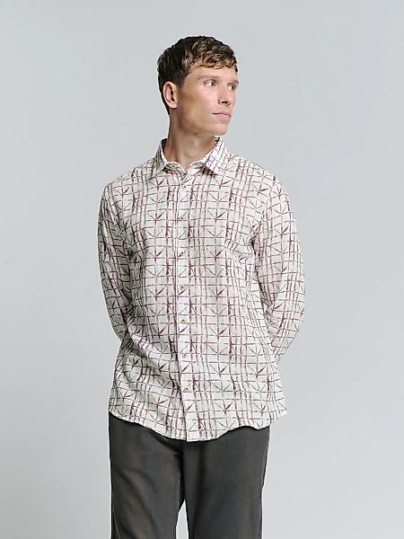 NO EXCESS Langarmhemd "No Excess Bedrucktes Hemd" günstig online kaufen