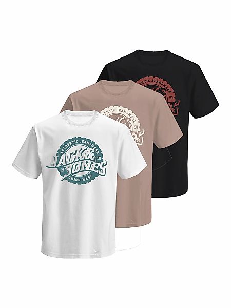 Jack & Jones Rundhalsshirt "JPRBLUBARON SS TEE FST 3PK MP", (Packung, 3 tlg günstig online kaufen