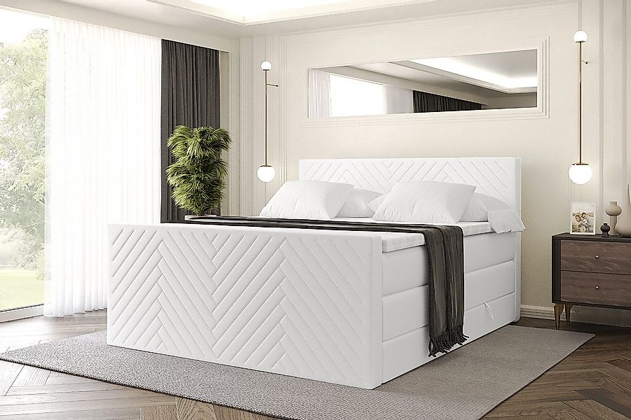 ALTDECOR Boxspringbett VEXA-Z KING (Multipocket-Matratze H4, H3 Matratze Bo günstig online kaufen