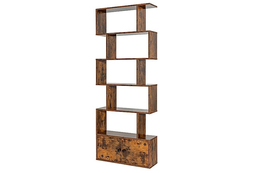 COSTWAY Bücherregal 6 Ebenen Standregal, 183 x 70 x 23 cm, aus Holz günstig online kaufen