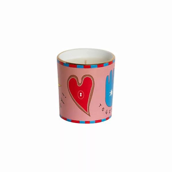 Parfumierte Kerze Joy keramik rosa / Ø 9,5 x H 10,3 cm - Bitossi Home - Ros günstig online kaufen