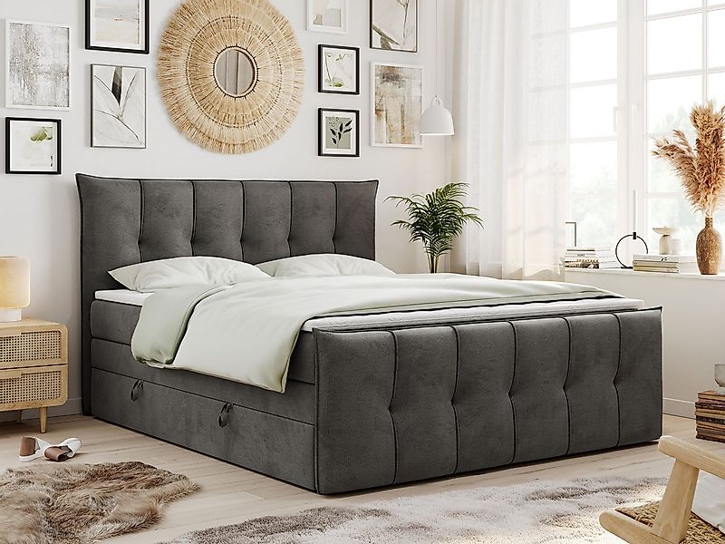 MKS MÖBEL Boxspringbett PREMIUM 11 KING (Set, Packung, T30-Schaum, Topper T günstig online kaufen