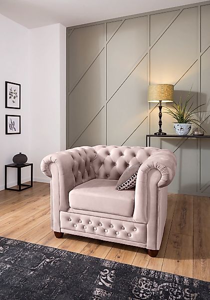 Home affaire Chesterfield-Sessel "New Castle Sessel", hochwertige Knopfheft günstig online kaufen