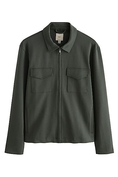 Next Hemdjacke Jersey-Hemdjacke mit Fischgrätmuster (1-St) günstig online kaufen