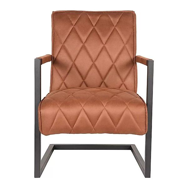 Schwing Sessel in Cognac Braun Microfaser Loft Design günstig online kaufen
