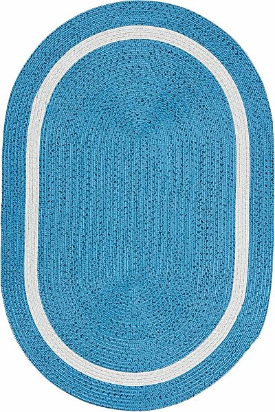 Gino Falcone Teppich "Benito" oval 6 mm Höhe Flachgewebe, Uni-Farben, mit B günstig online kaufen