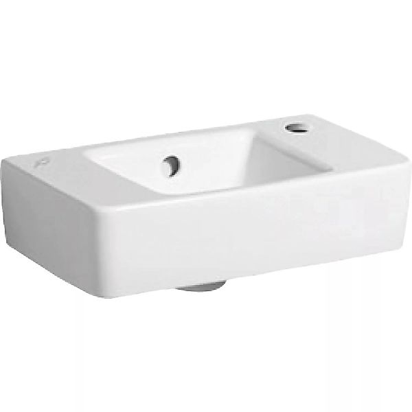 Geberit Handwaschbecken Renova Plan 40 cm Weiß mit Hahnloch KeraTect günstig online kaufen