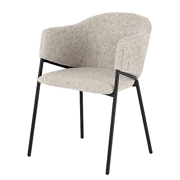 riess-ambiente Esszimmerstuhl NOBLESSE beige/schwarz - Chenille, günstig online kaufen