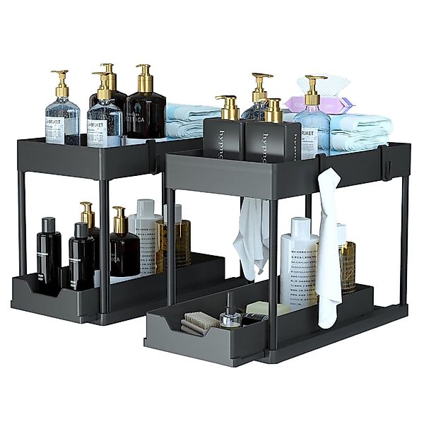 NUODWELL Küchenorganizer-Set 2 Unter Waschbecken Regal günstig online kaufen