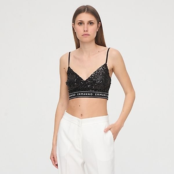 Ermanno Scervino  Blusen Pailletten-Crop-Top günstig online kaufen