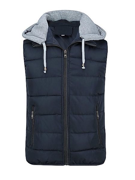 YOUTHUP Steppweste Herren Dicke Winterweste mit Kapuze günstig online kaufen