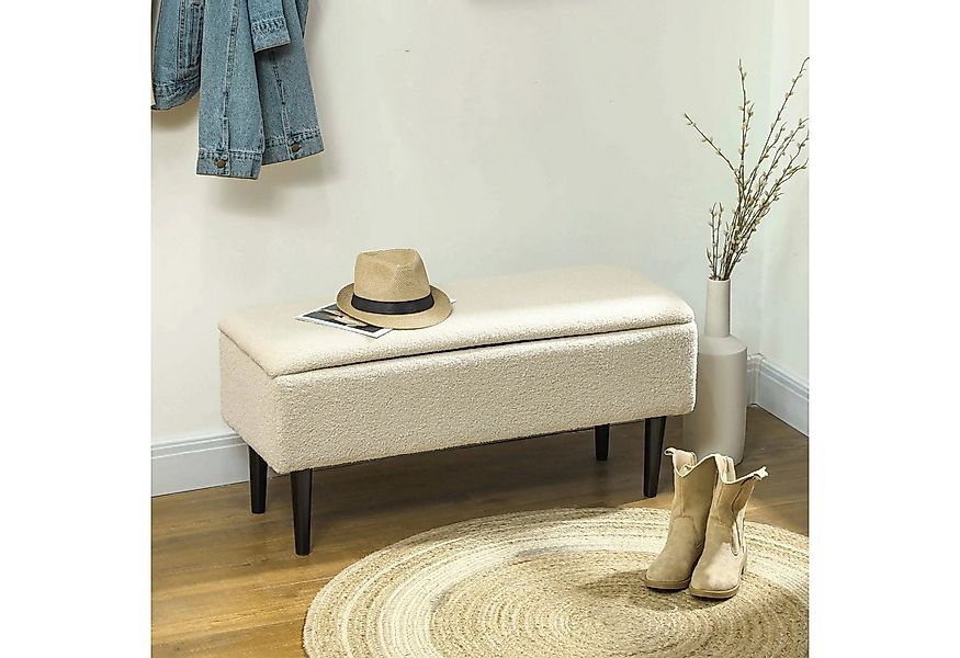 BlingBin Sitzbank Mit Samt gepolsterte Bank mit Klappdeckel (1 Stück, 1-St. günstig online kaufen