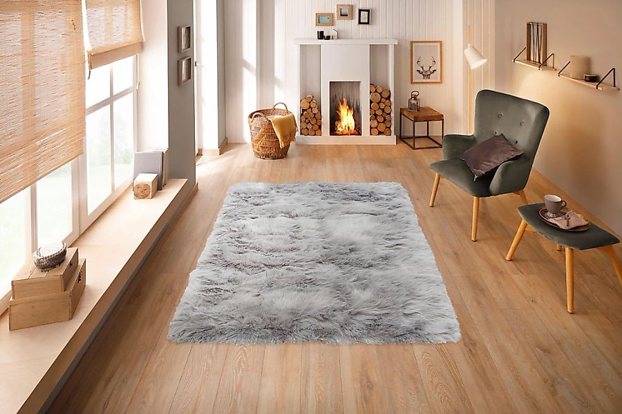 Home affaire Hochflor-Teppich Valeria Fellteppich kuschelig, günstig online kaufen