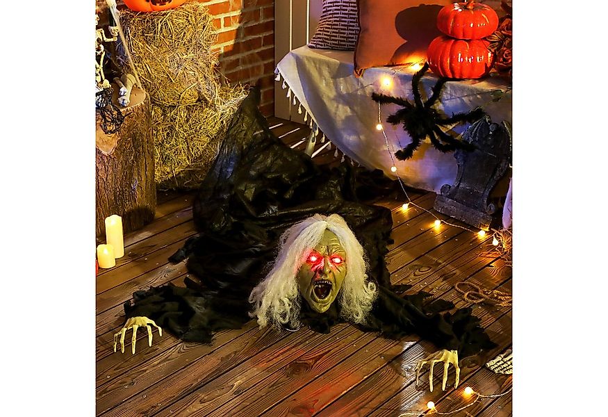 Outsunny Dekofigur mit LED-Lichter, Soundfunktion, wasserdicht (Halloween Z günstig online kaufen