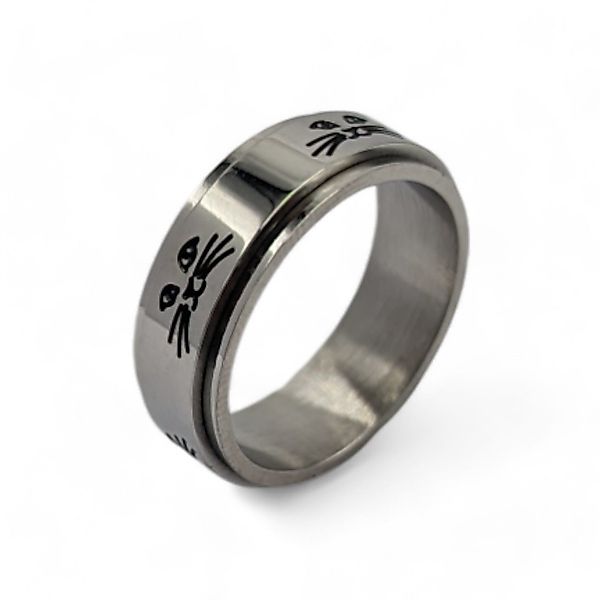 Eyecatcher Fingerring Süßer silberner Fidget Anti günstig online kaufen