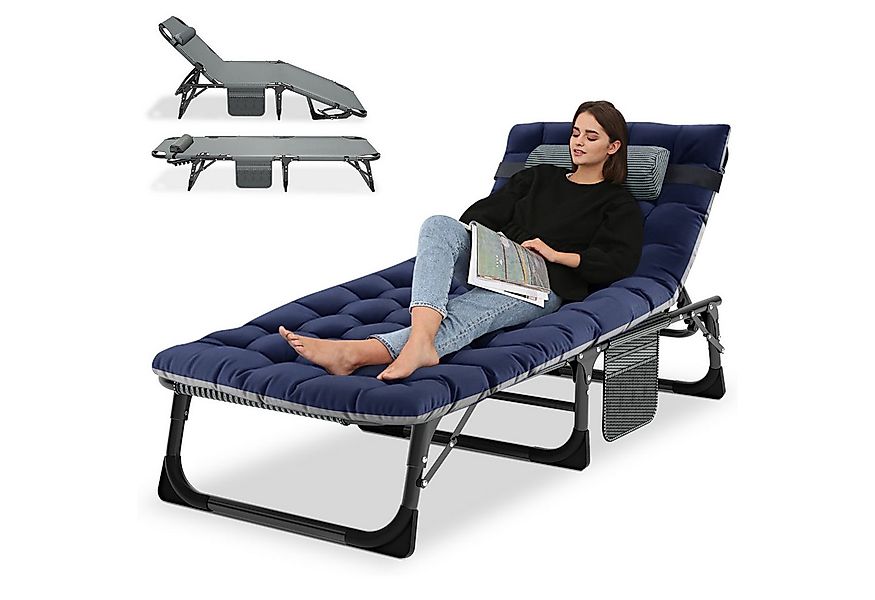 Meulbaty Klappbett Gästebett mit Auflage, Kopfstütze & verstellbarer Rücken günstig online kaufen