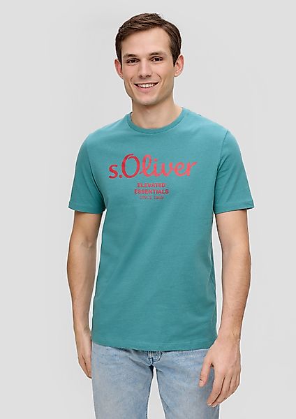 s.Oliver Kurzarmshirt T-Shirt Baumwoll-T-Shirt mit Logo-Print günstig online kaufen