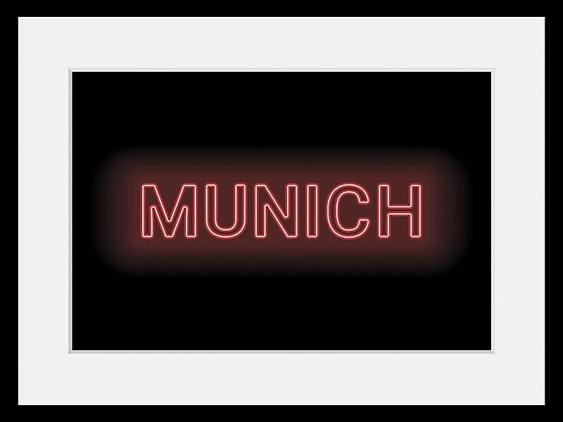 queence Bild »MUNICH LIGHTS«, Städte-München-Schriftzug, (1 St.), HD Premiu günstig online kaufen