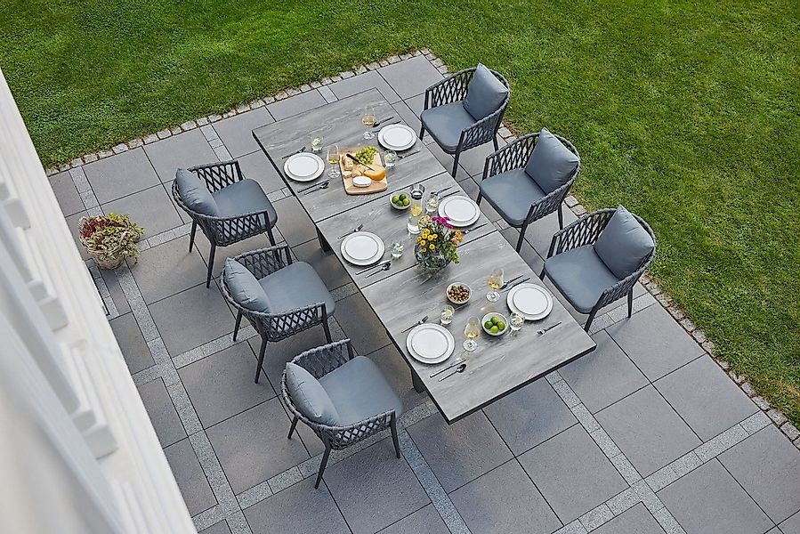 LC Garden Stapelstuhl Gartenstuhl »Sunrepo« Rope Armlehnstuhl Stapelstuhl ( günstig online kaufen