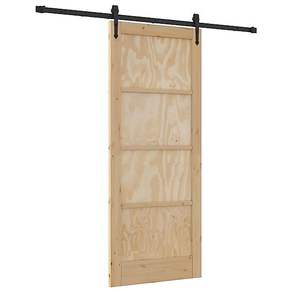 vidaXL Schiebetür ORKDAL Natur und Schwarz 83 x 202 cm 3333728 günstig online kaufen