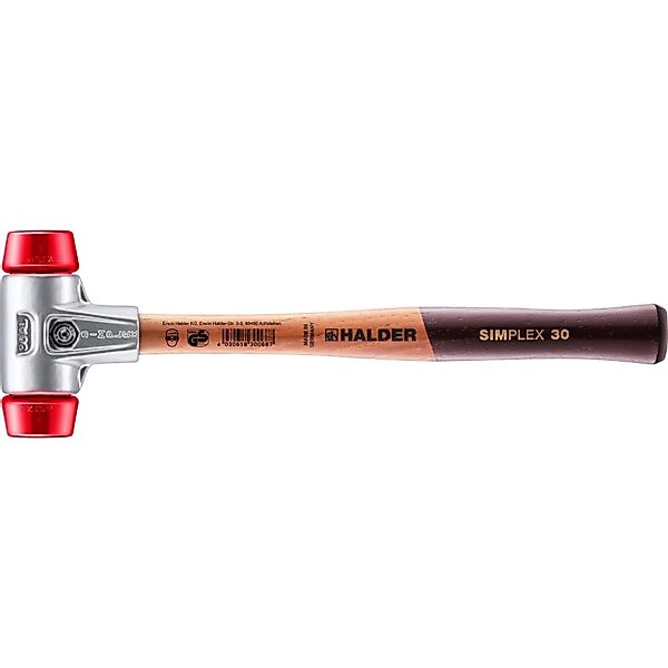 Halder Simplex Schonhammer Ø 30 mm Plastik Rot mit Aluminiumgehäuse günstig online kaufen