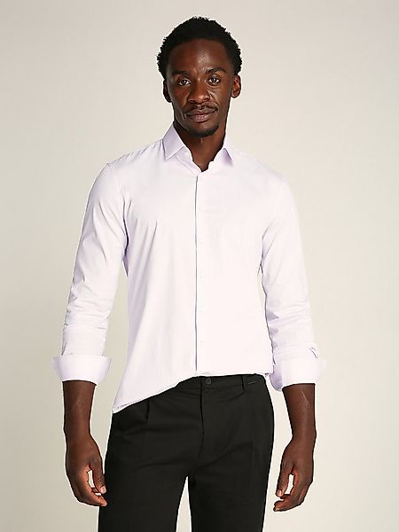 Calvin Klein Businesshemd POPLIN STRETCH SLIM SHIRT mit Kentkragen, Logopri günstig online kaufen