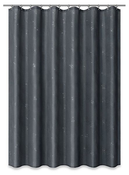 Clever-Kauf-24 Duschvorhang Textil-Duschvorhang Strass, grau silber Breite günstig online kaufen