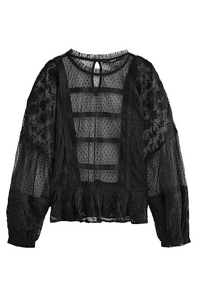 Next Blusenshirt Transparente hochgeschlossene Spitzenbluse (1-tlg) günstig online kaufen