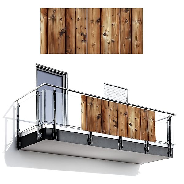 MuchoWow Balkonsichtschutz Holz - Regale - günstig online kaufen