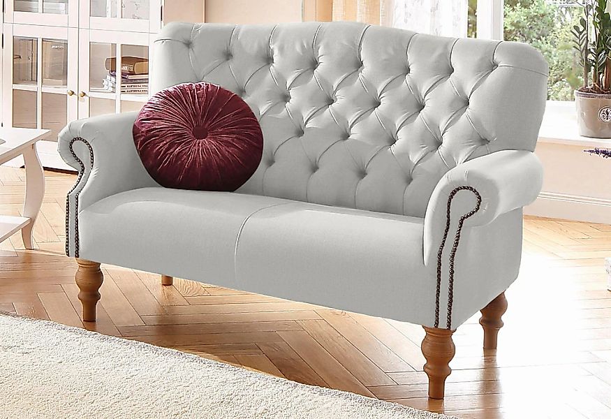 Home affaire Chesterfield-Sofa "Lord", mit echter Chesterfield-Knopfheftung günstig online kaufen