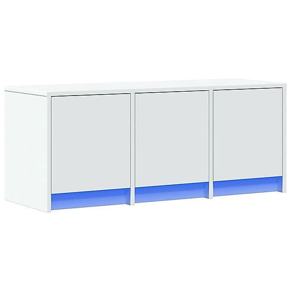 vidaXL TV-Schrank mit LED-Beleuchtung Weiß 97x34x40 cm Holzwerkstoff 852236 günstig online kaufen