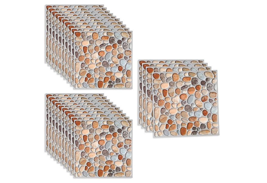 TWSOUL 3D-Tapete Anti-Rutsch-Wandaufkleber für Badezimmer, 20*20cm, Kiesels günstig online kaufen