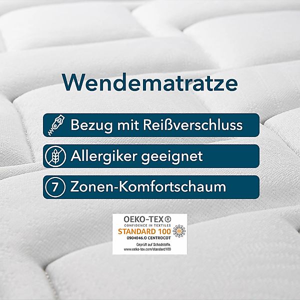 DI QUATTRO Komfortschaummatratze "23cm hohe Wendematratze mit zwei Härtegra günstig online kaufen