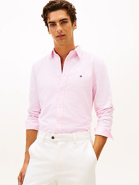 Tommy Hilfiger Langarmhemd "OXFORD DOBBY" Button-down-Kragen, regular fit, günstig online kaufen