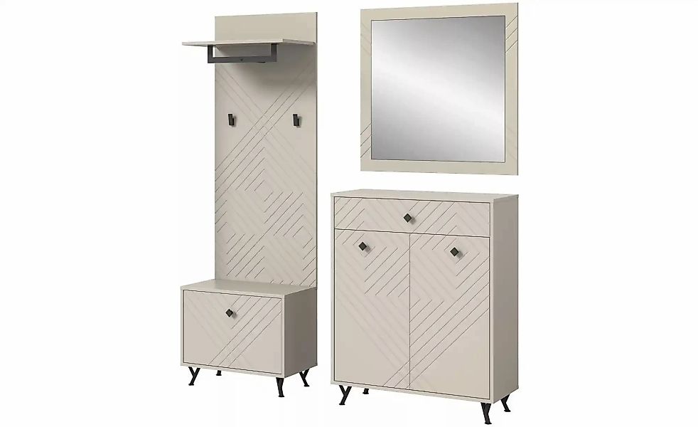 Garderobenkombination  Notes ¦ beige ¦ Maße (cm): B: 195 H: 190 T: 35.0 Gar günstig online kaufen