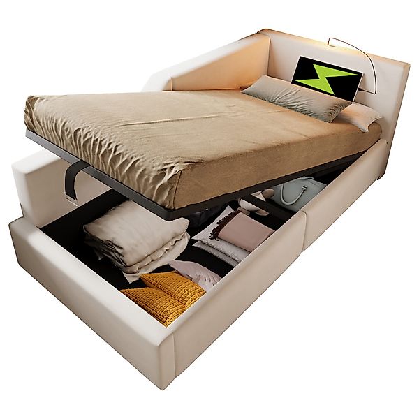 Flieks Polsterbett, Daybett 90x190cm mit hydraulischem günstig online kaufen
