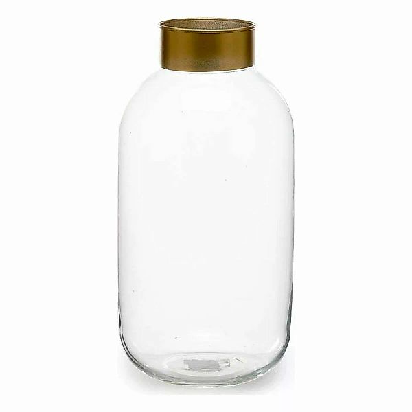 Vase Weich Golden Durchsichtig Glas (14,5 X 29,5 X 14,5 Cm) günstig online kaufen