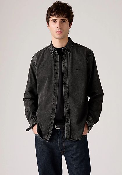Levis Langarmhemd "AUTHENTIC BUTTON DOWN", mit Ton-in-Ton Logostickerei auf günstig online kaufen